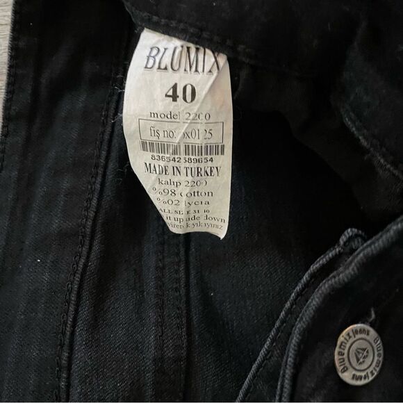 Blumix jeans  black denim 5 pocket Capri sz 20 - Picture 10 of 11